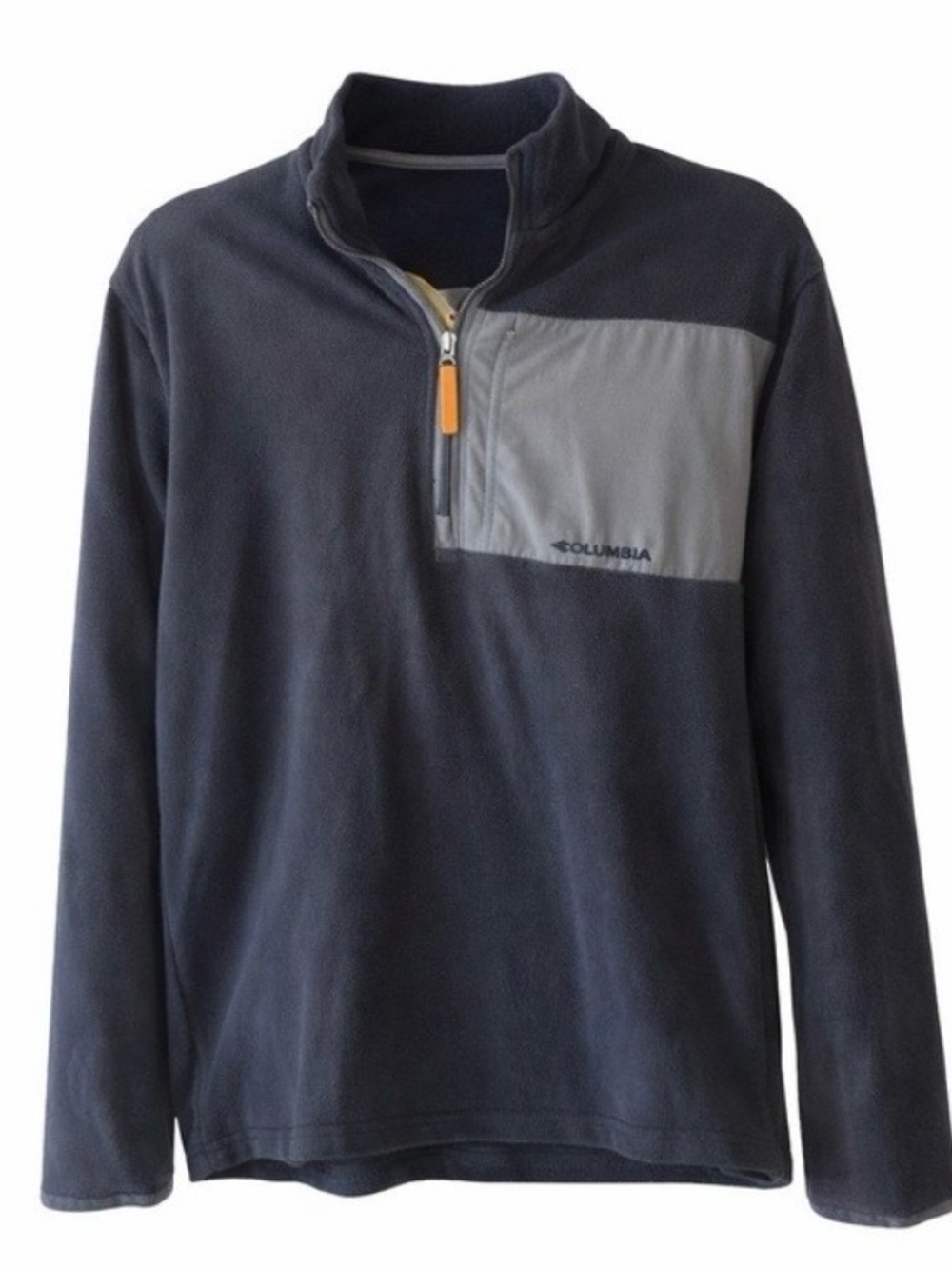 Timberland Navy and Gray Quarter-Zip Fleece Pullover